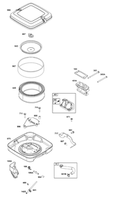 Air Cleaner Group Diagram and Parts List for 386447-3331-G1 200000 - 399999 Briggs and Stratton Engine